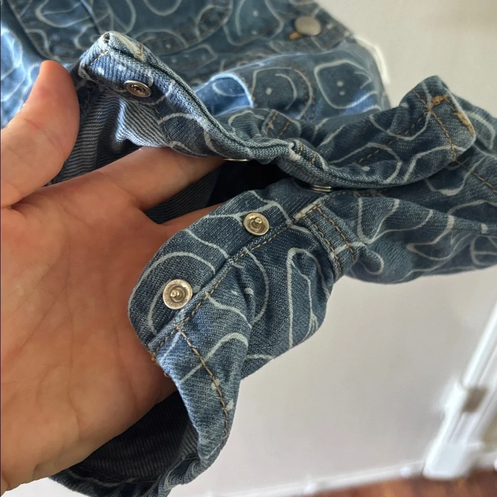 Old Navy Infant Denim Smile Shortall, 6-12 Months